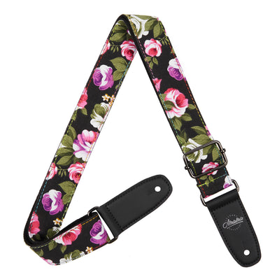AMUMU Denim Peony Ukulele Strap -U-DN05P